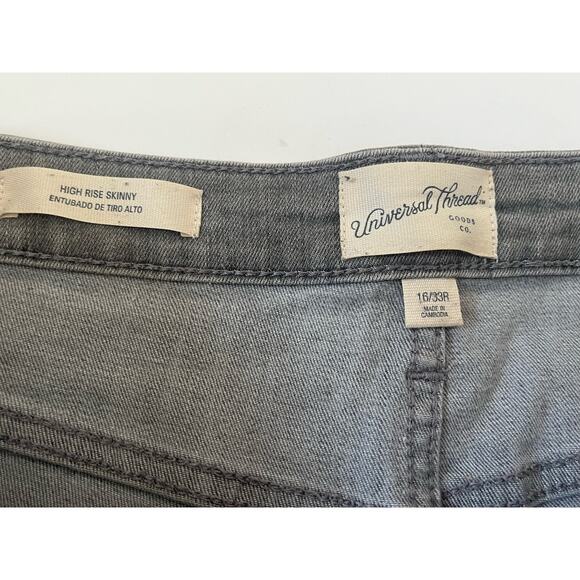 Women's Light Denim Universal Thread High Rise Skinny Jeans Size 16/33R - Picture 4 of 6